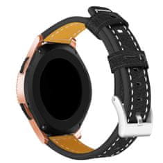 Symfony řemínek pro chytré hodinky 22 mm, kůže černá