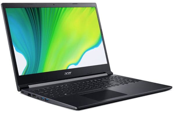 notebook Acer Aspire 7 (NH.QBFEC.006) 15,6 palců Full HD AMD Ryzen 5 NVIDIA GeForce GTX 1650 4 GB WiFi ax 512 GB SSD 8 GB RAM DDR4 výkon na rozdávání kovové provedení hliníkový kryt