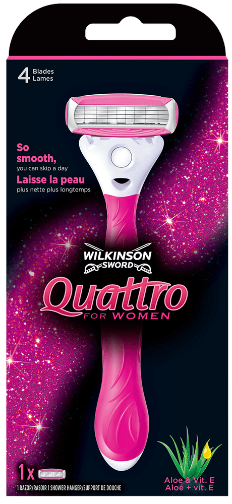 Levně Wilkinson Sword Quattro for Women holicí strojek + 1 náhradní hlavice