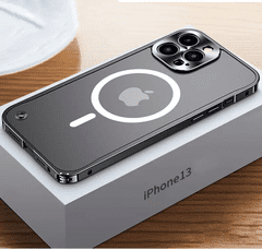 Symfony Kovový magnetický Magsafe kryt na Apple iPhone 13 Pro, černý