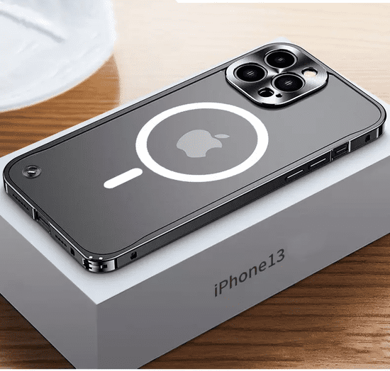 Symfony Kovový magnetický Magsafe kryt na Apple iPhone 11, černý