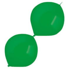 Amscan Balónky latexové spojovací dekoratérské metalické zelené 30 cm 50 ks