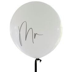 MojeParty Balón latexový Mr.s černou stuhou 91 cm