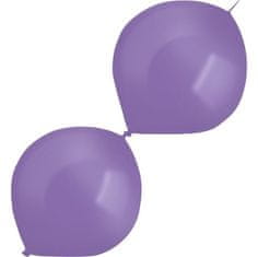Amscan Balónky latexové spojovací dekoratérské perleťové fialové 30 cm 50 ks