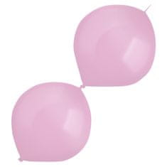 Amscan Balónky latexové spojovací dekoratérské perleťové růžové 30 cm 50 ks