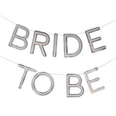 MojeParty Banner Bride To Be stříbrný 1,5 m