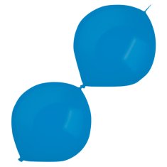 Amscan Balónky latexové spojovací dekoratérské metalické modré 30 cm 50 ks
