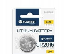 Platinet Lithiová baterie CR2016 3V 5 ks., PMBCR2016