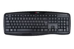 C-Tech klávesnice s myší WLKMC-02, bezdrátový combo set, ERGO, černý, USB, CZ/SK