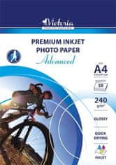 Victoria Fotografický papír "Advanced", do inkoustové tiskárny, lesklý, A4, 240g