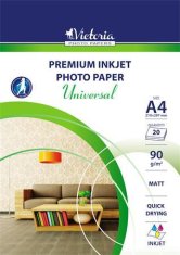 Victoria Fotografický papír "Universal", do inkoustové tiskárny, matný, A4, 90g
