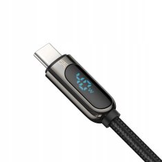 BASEUS Kabel USB USB-C + měření 40W 2m 5A, CATSK-A01 černá