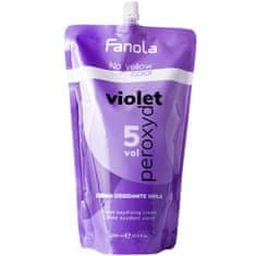 Fanola No Yellow Violet Oxydizing Cream - krémový oxidant, dodatečné posílení působení produktů, které neutralizují teplé odstíny, 1000ml