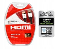 EnergoDom HDMI Premium Ultra High Speed 4K 8K - 3m, NS-003