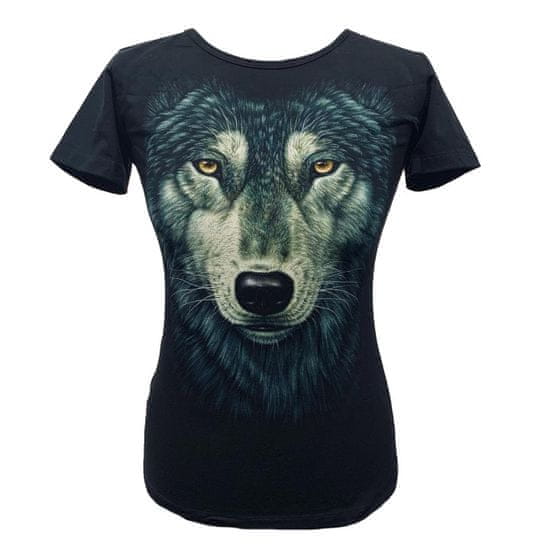 Rock Eagle Dámské bavlněné tričko s HD potiskem vlka THREL01