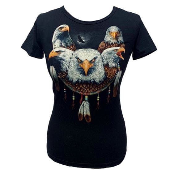 Rock Eagle Dámské bavlněné tričko s HD potiskem orlů THREL03
