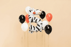 PartyDeco Fóliový balónek číslo 5 Zebra 98cm