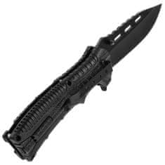 Magnum Boker Mil-Tec Paracord Black zavírací nůž s pazourkem a píšťalkou