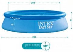 Intex Bazén 2,44 x 0,61m kartušová filtrace