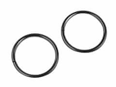 Kraftika 10ks černý lak kroužek 30 mm, polokroužky a kroužky