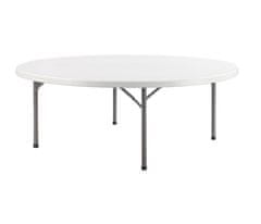 TENTino Skládací stůl průměr 152 cm, bílý, STL152K
