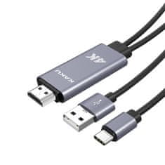 Kaku Propojovací kabel USB C - HDMI včetně USB konektoru pro zařízení s konektorem USB-C - Kaku KSC-556