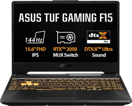 ASUS TUF Gaming F15, černá (FX506HF-HN004W)