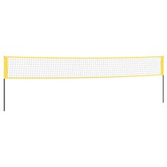 Greatstore Badmintonová síť žlutá a černá 600 x 155 cm PE tkanina