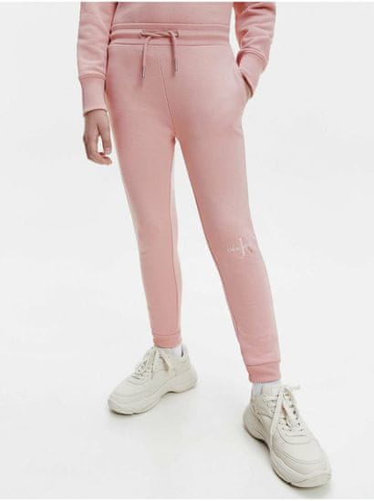 Calvin Klein Růžové holčičí tepláky Calvin Klein Jeans