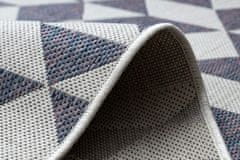 Dywany Łuszczów Kusový koberec Sion Sisal Triangles 22373 ecru/blue-pink – na ven i na doma 80x150