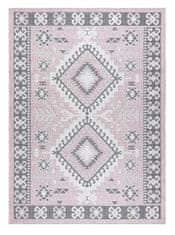 Dywany Łuszczów Kusový koberec Sion Sisal Aztec 3007 pink/ecru – na ven i na doma 80x150