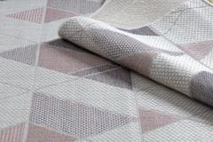 Dywany Łuszczów Kusový koberec Sion Sisal Triangles B3006A ecru/pink – na ven i na doma 80x150
