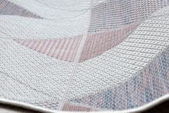 Dywany Łuszczów Kusový koberec Sion Sisal Triangles B3006A ecru/pink – na ven i na doma 80x150