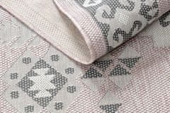 Dywany Łuszczów Kusový koberec Sion Sisal Aztec 3007 pink/ecru – na ven i na doma 80x150