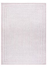 Dywany Łuszczów Kusový koberec Sion Sisal Labirinth 22376 pink/ecru – na ven i na doma 80x150