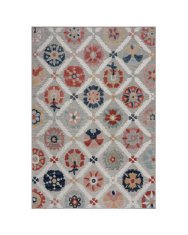 Flair Kusový koberec Plaza Flora Grey – na ven i na doma 120x170