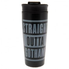 CurePink Nerezový cestovní hrnek DC Comics|Batman: Straight Outta Gotham (objem 425 ml)