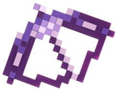 CurePink Plastová replika luku a šípu Minecraft: Fialový luk a šíp (40 x 29 x 2 cm)