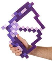 CurePink Plastová replika luku a šípu Minecraft: Fialový luk a šíp (40 x 29 x 2 cm)