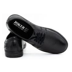 Joker Pánské kožené boty 536J černé velikost 45