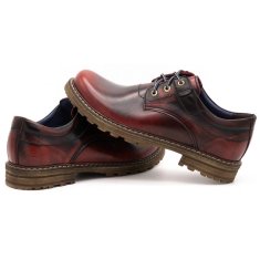Pánské kožené traperské boty 32/KC bordó velikost 45