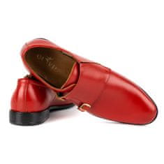 LUKAS Monki 287LU červené kožené společenské boty velikost 44