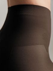 BIKINI 40 Dámské punčochové kalhoty s imitací ažurového spodního prádla, černá, L