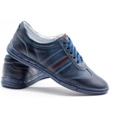 Joker Pánské kožené boty 521 navy blue velikost 45