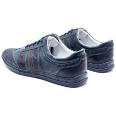 Joker Pánské kožené boty 521 navy blue velikost 45