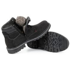 Pánské zateplené boty 197 black nubuck velikost 45