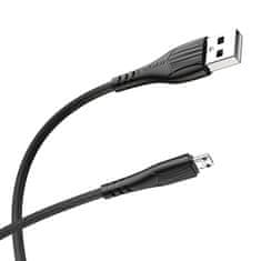 Borofone Datový kabel micro USB 1m, 2,4A Borofone Wieldy BX37 černý