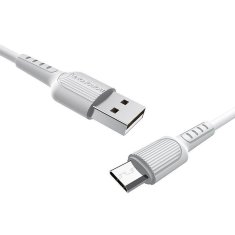 Borofone Kabel micro USB 1m, 2A - Borofone Easy BX16 bílý