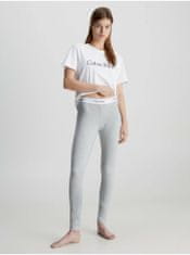 Calvin Klein Šedé legíny s bílou širokou gumou Legging Pant Calvin Klein Jeans L