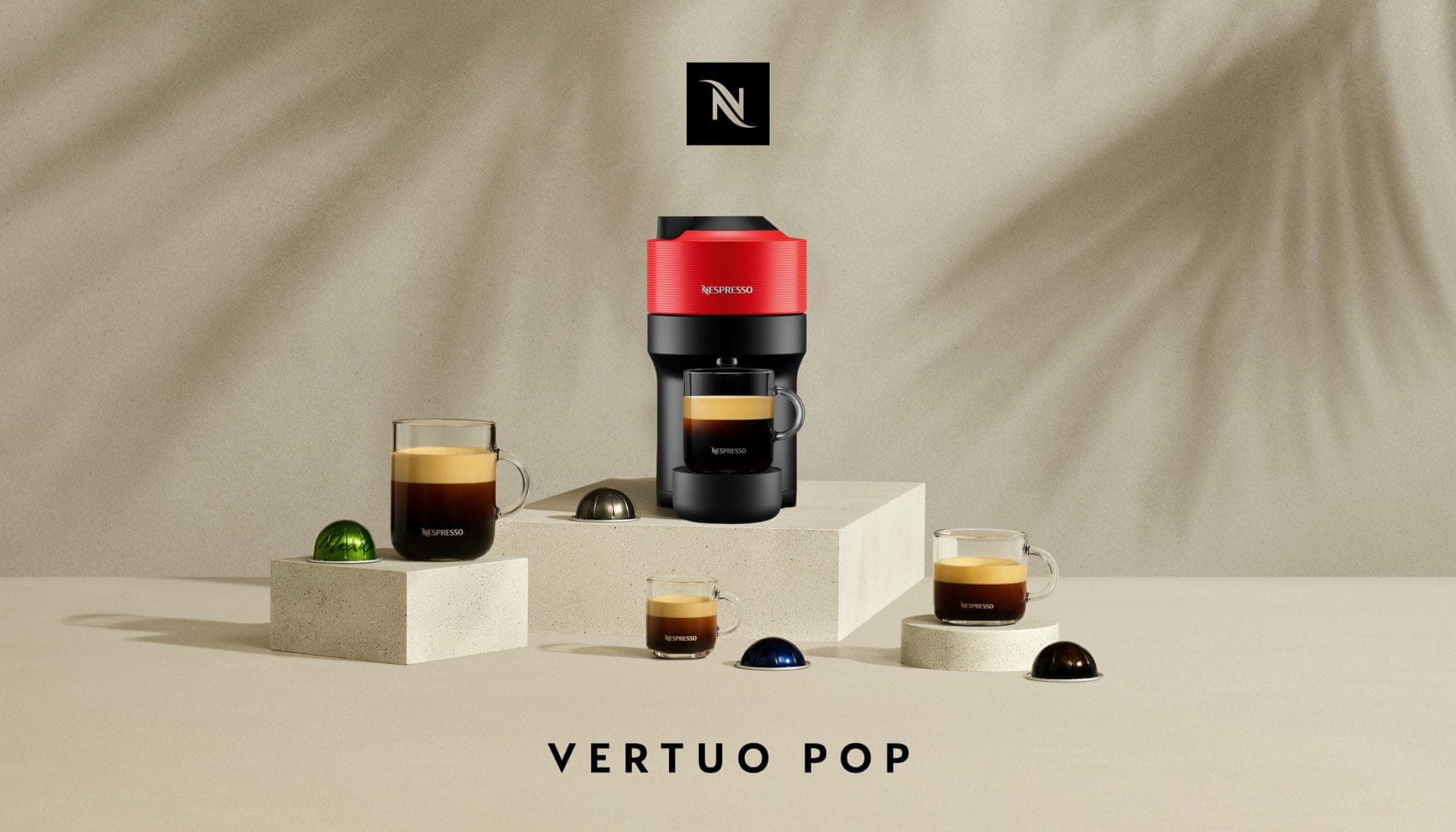  Nespresso Krups Vertuo Pop, Spicy Red XN920510  